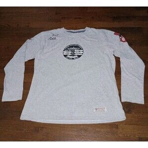 Vintage Boeing Shirt Mens Large B-17 Flying Fortress WWII 90s USA Red Canoe